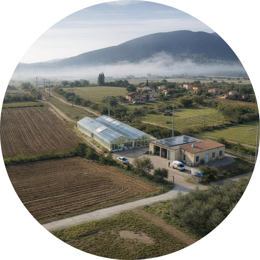 vue aérienne village spiruline dji mini 